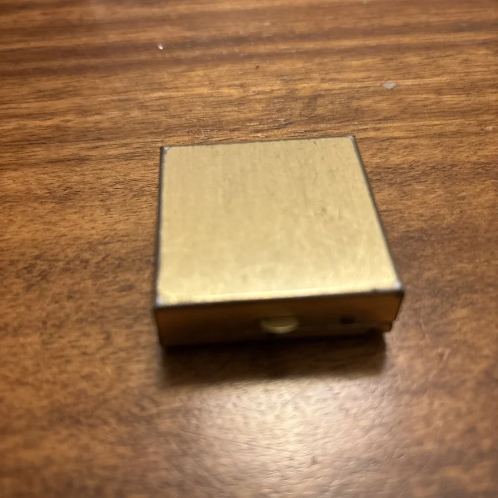 Vintage Gold Tone Pill Box with Floral Design Mini - Picture 6 of 6